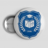 Значок Гимназия №20 Изготовление детям Ученикам с Эмблемой (металл). Любой размер. Рассчитаем цены от размера и тиража. Фото № 1